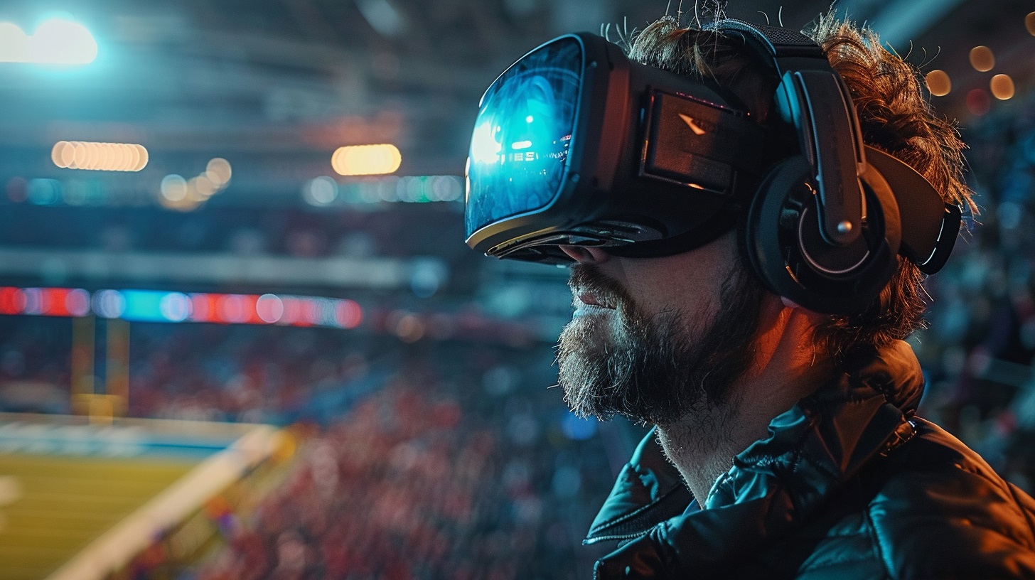 Man in VR glasses